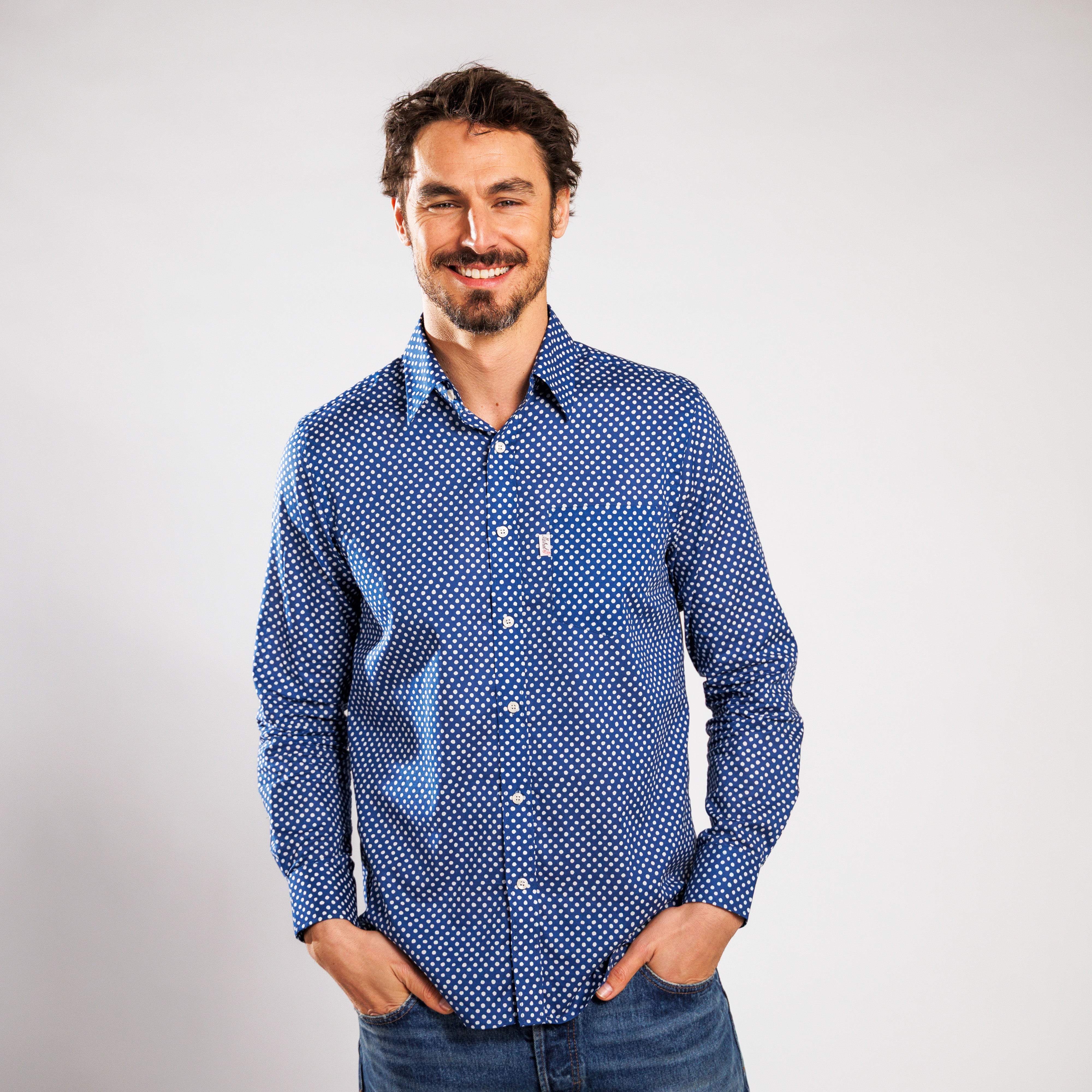 Chemise Gardian Pois Gipsy Bleu