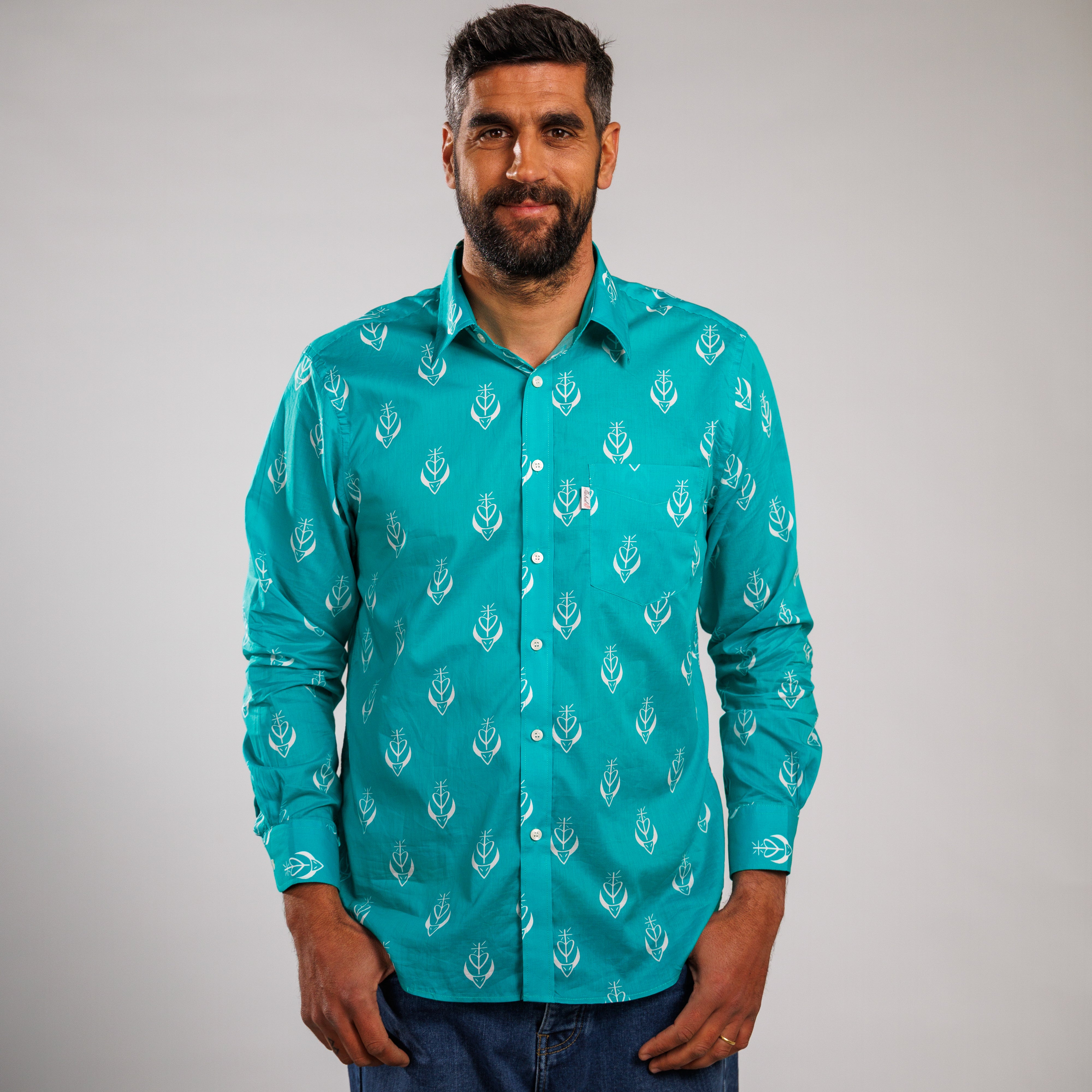 CHEMISE TRADITION CROIX TORO Vert Jade