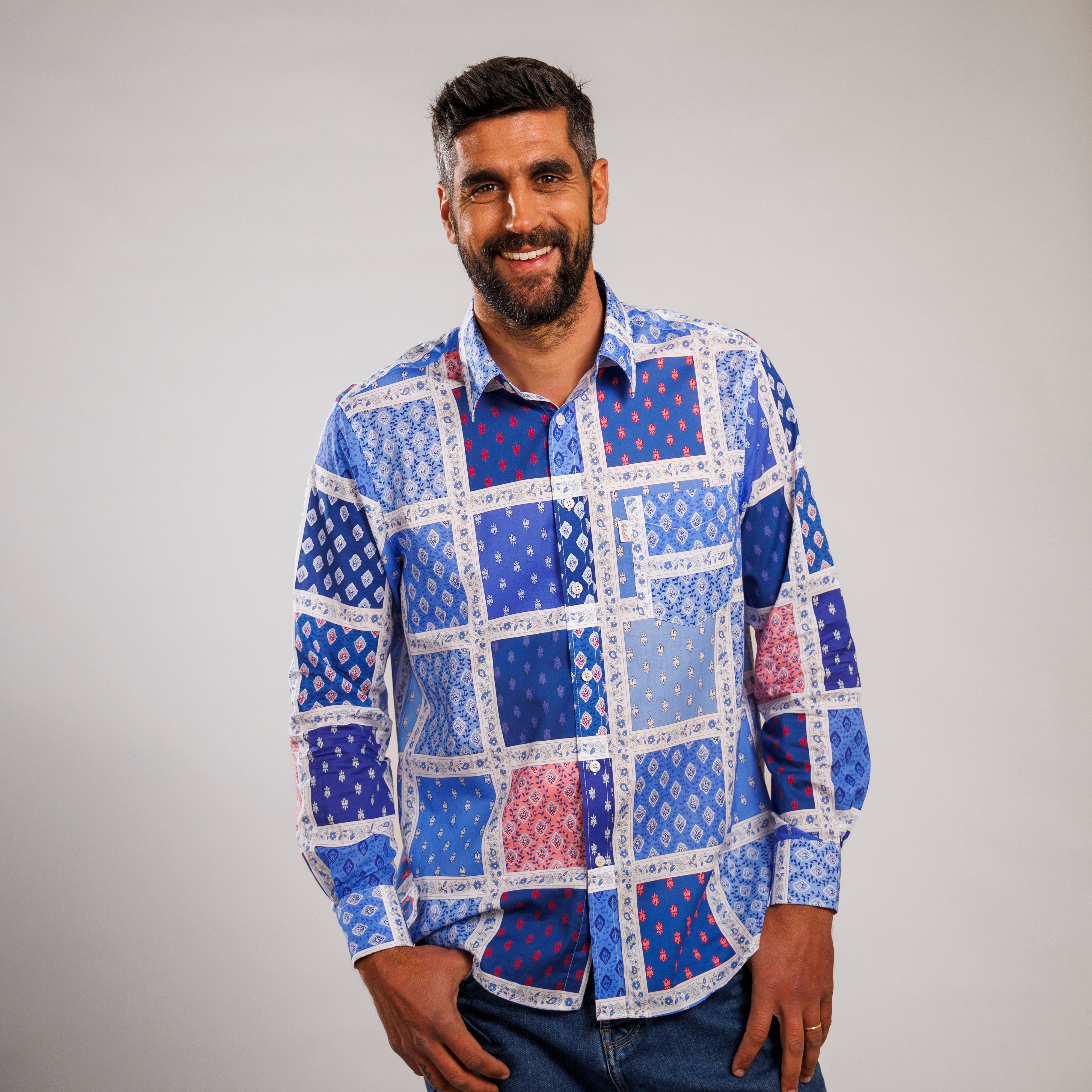 CHEMISE TRADITION Peço Azur