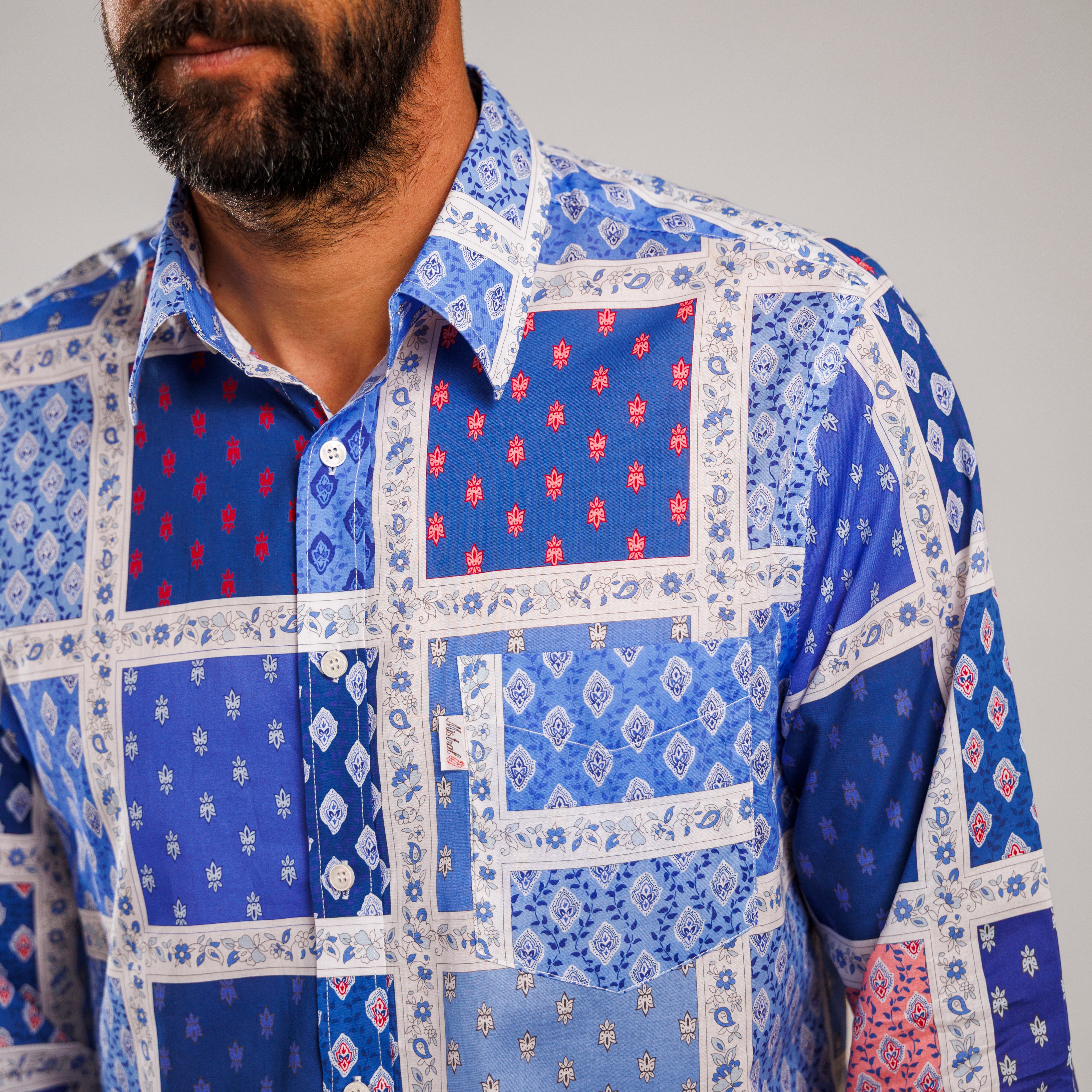 CHEMISE TRADITION Peço Azur