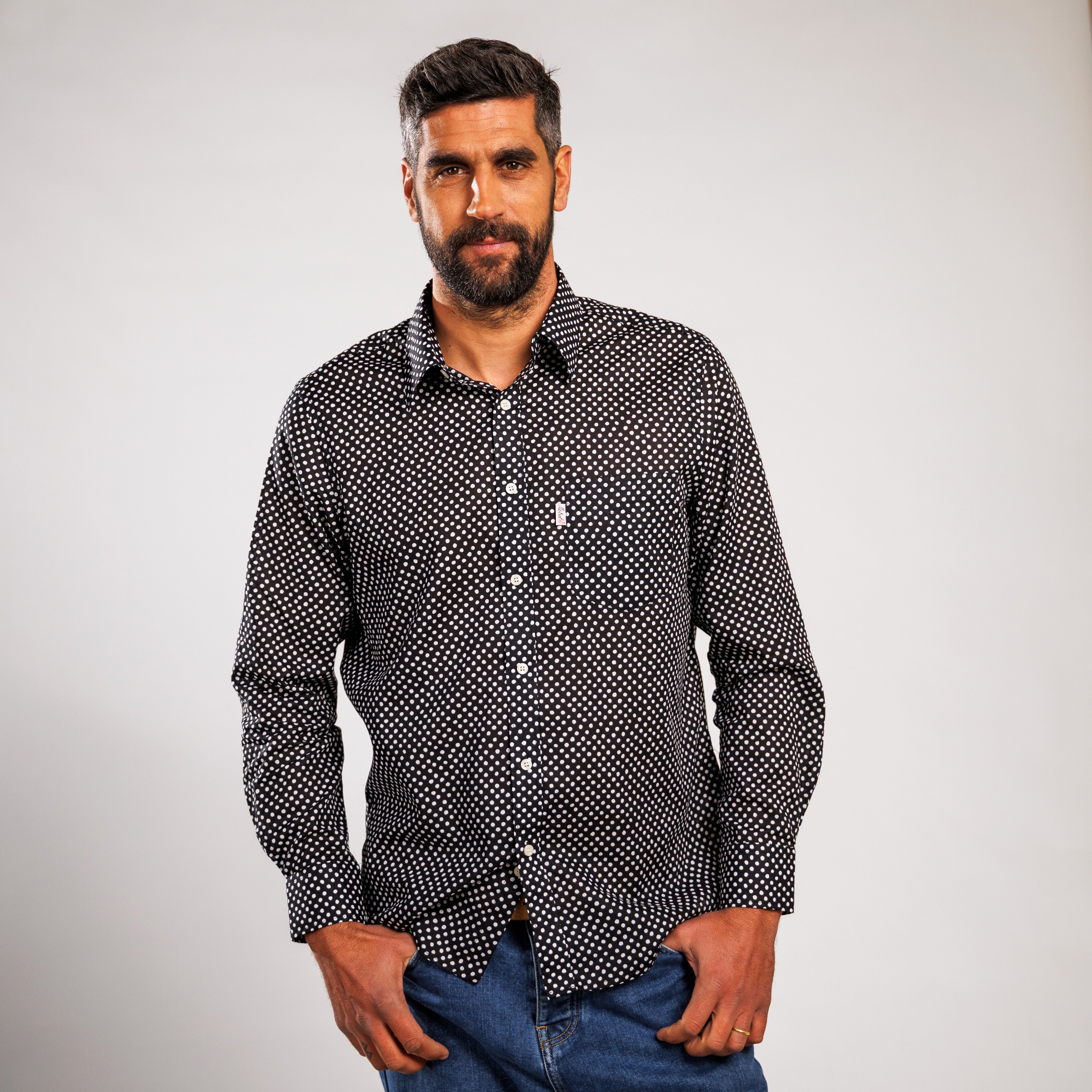 Chemise Gardian Pois Gipsy Noir