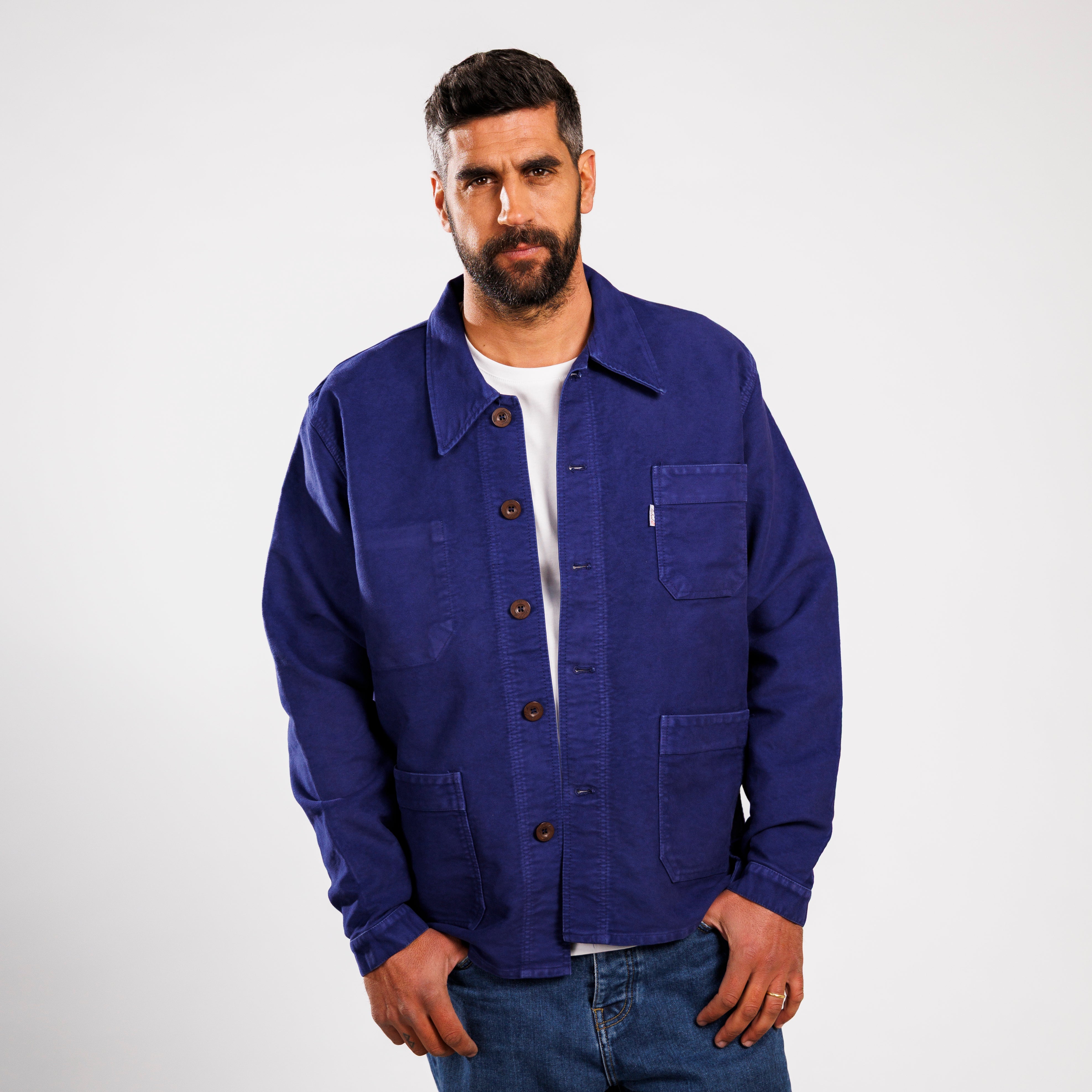 Veste de Travail Bourgeron Moleskine INDIGO UNISEXE