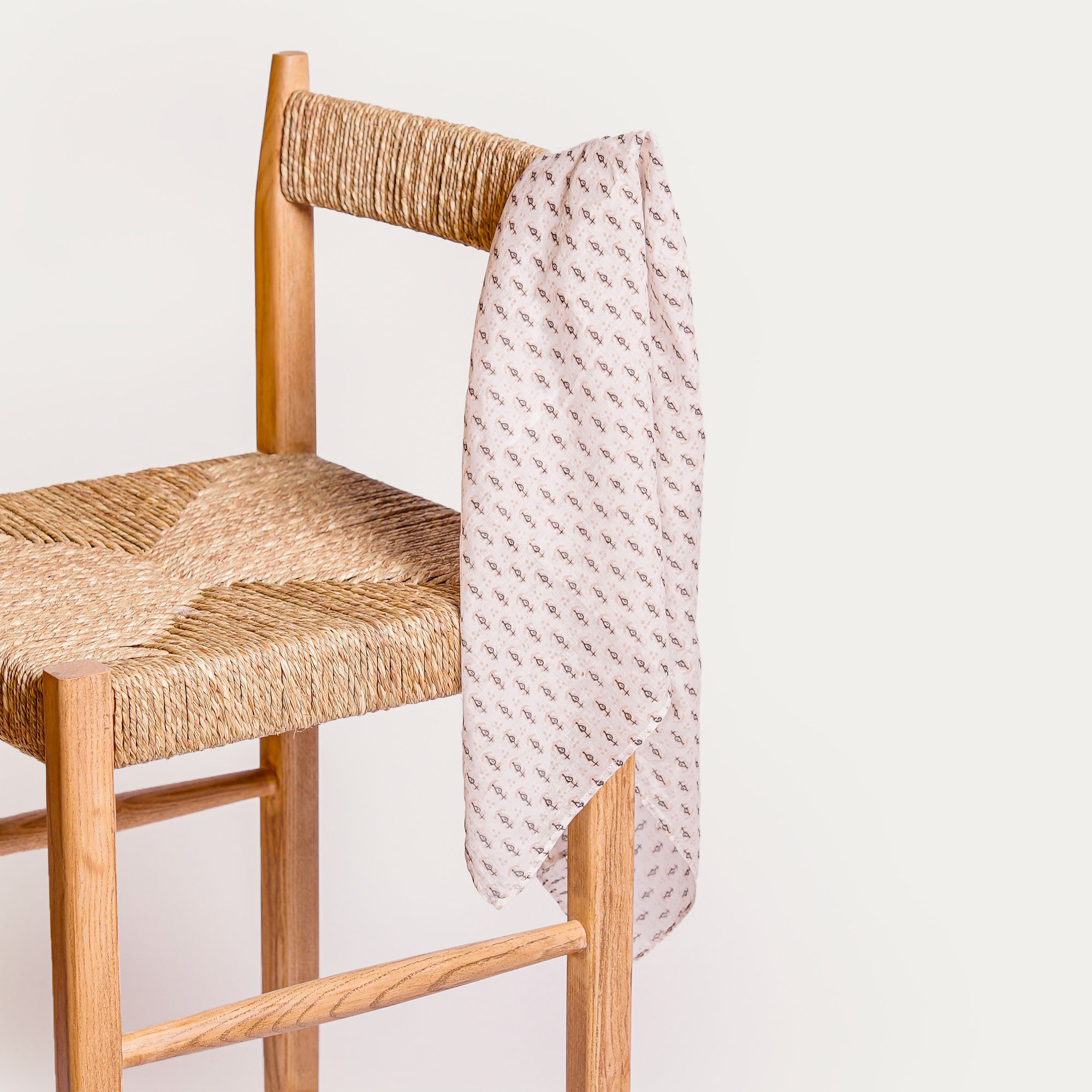 BANDANA VOILE CROIX Blanc Crème