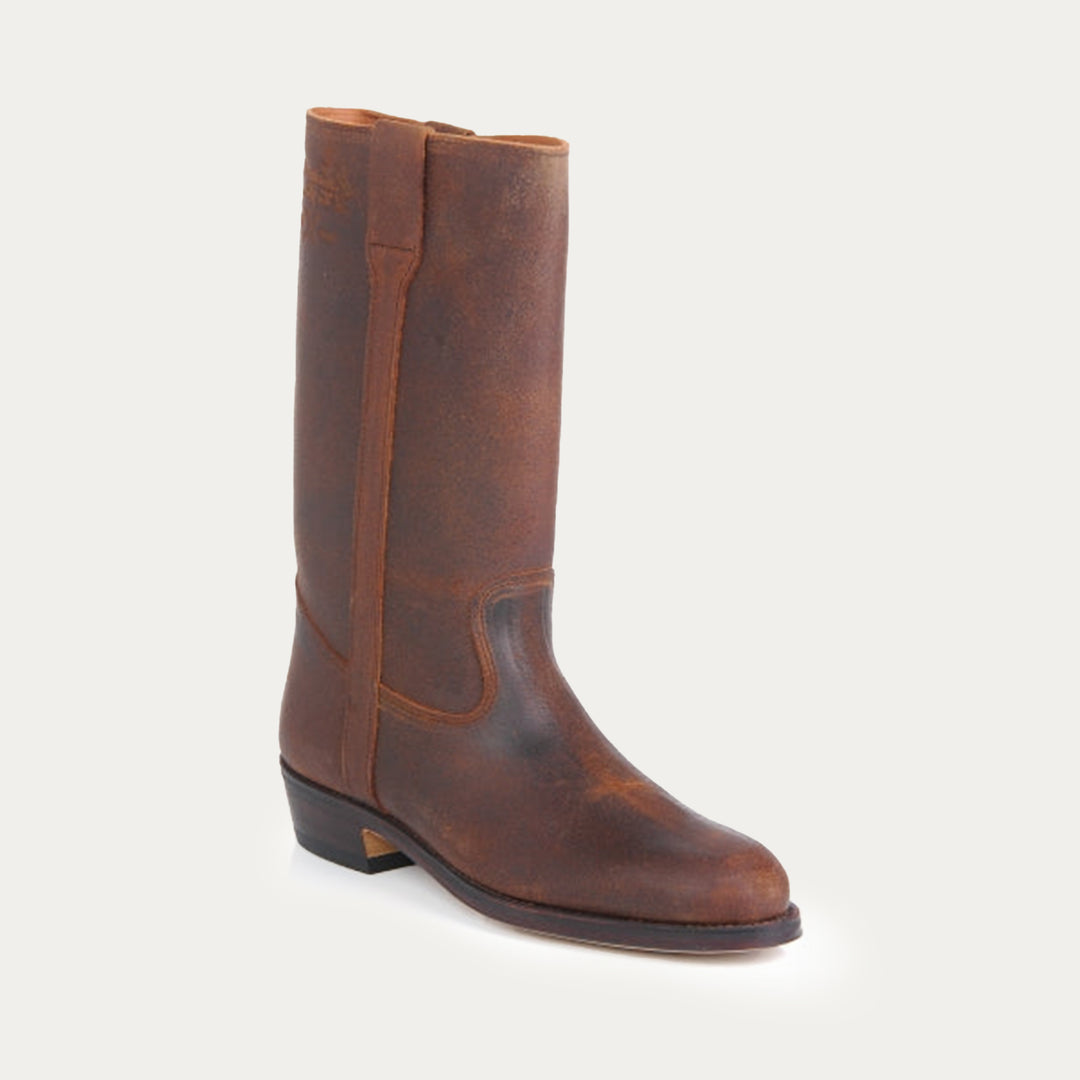Botte camarguaise en croute de cuir huilee Indiennes de Nimes