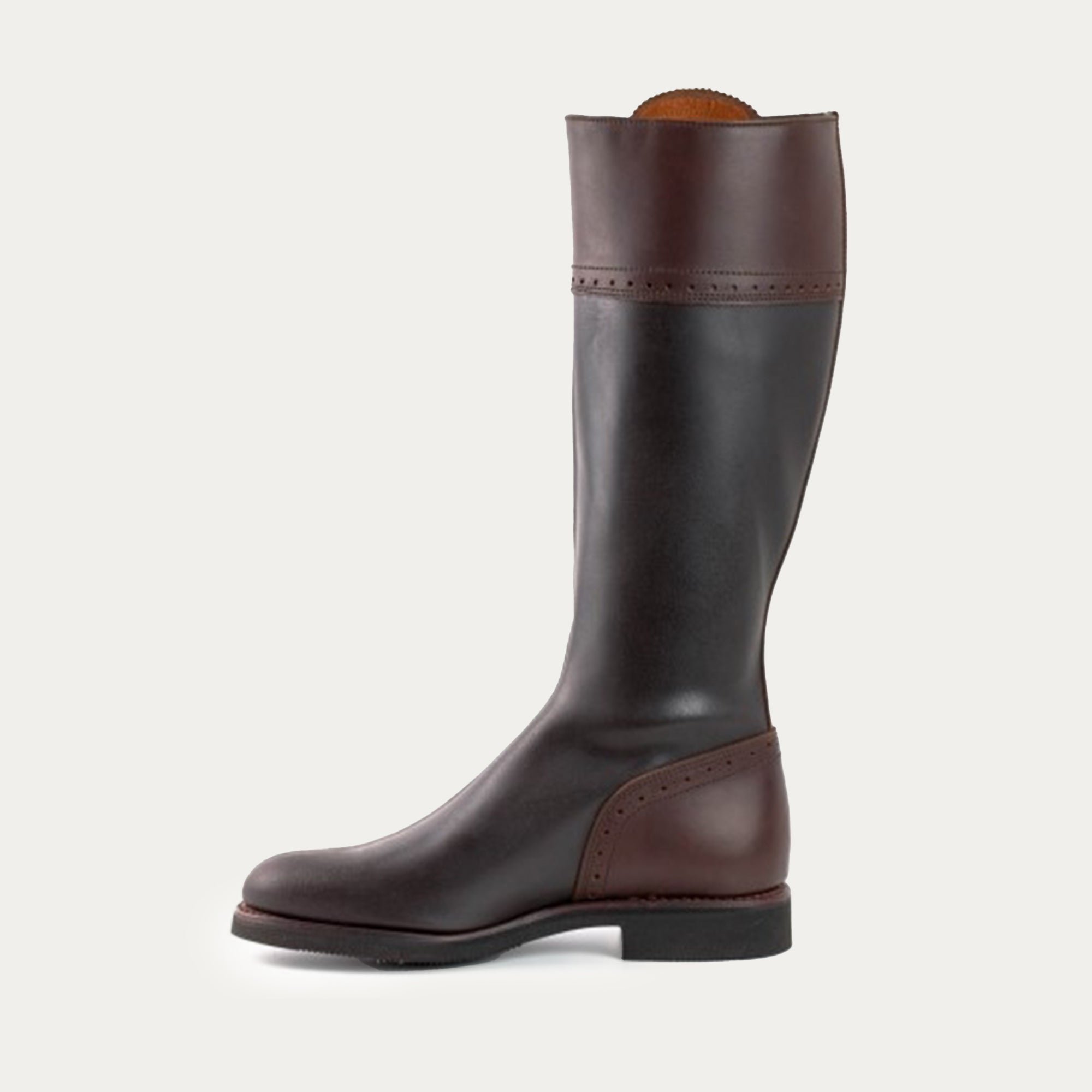 High brown elastic boot