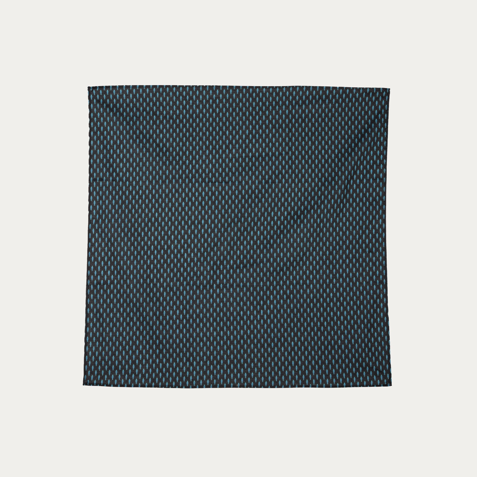 FEATHER BANDANA BLACK ELECTRIC BLUE