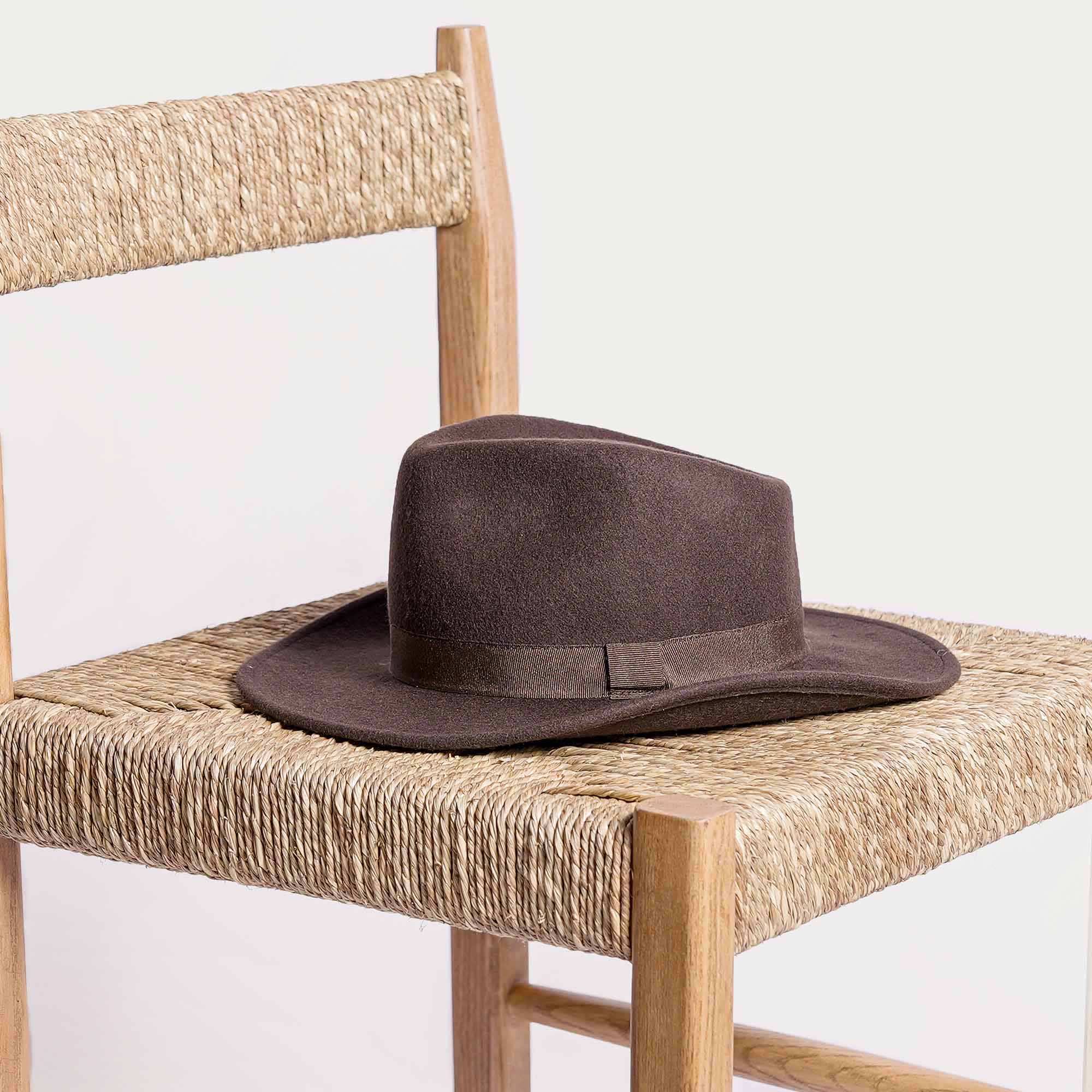 Chapeau gardian VALERGUES feutre marron