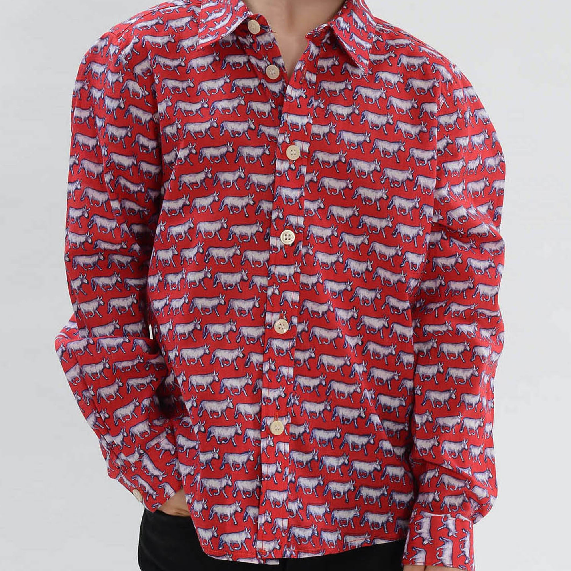 Children  Gardian Shirt Mosca Blanc/Bleu