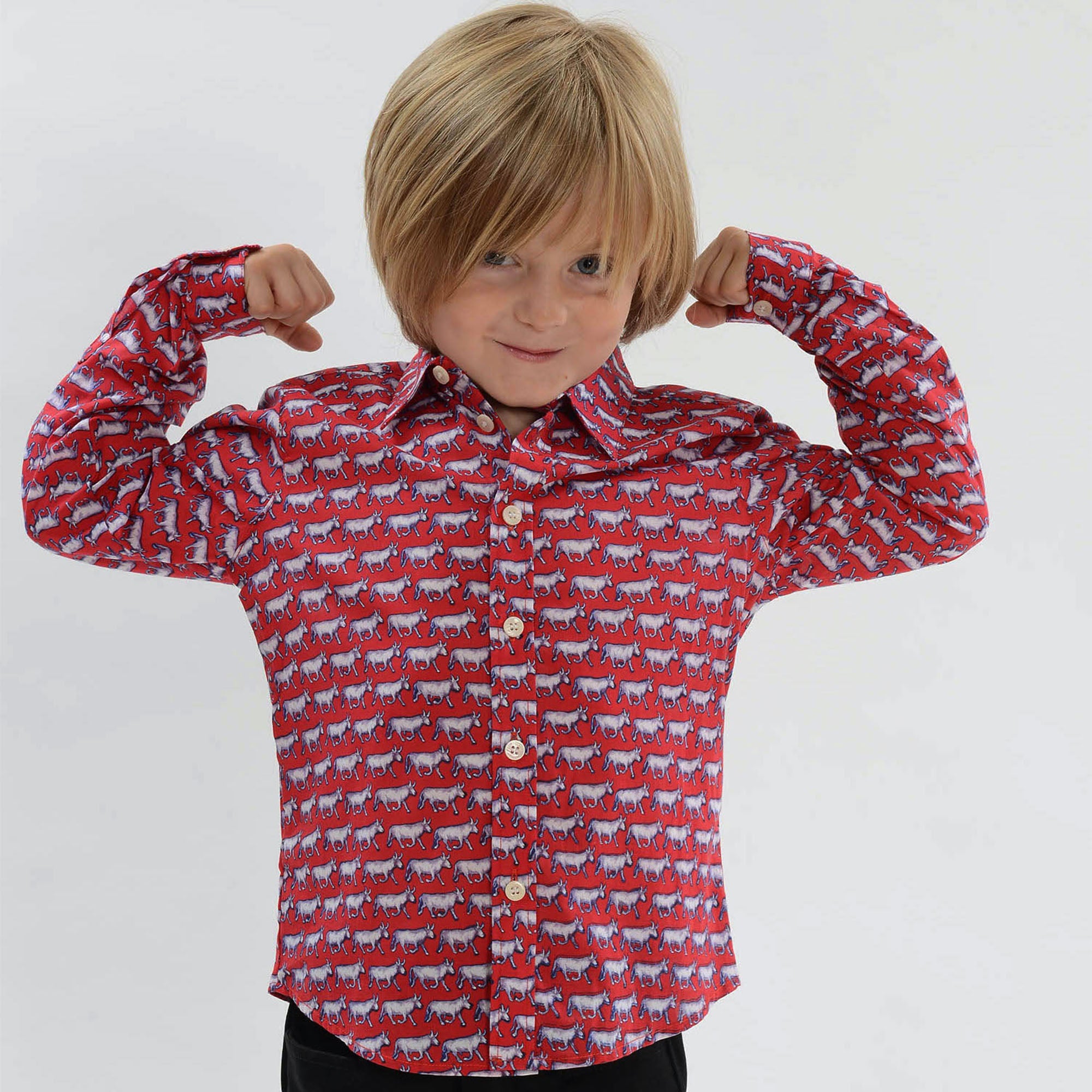 Children  Gardian Shirt Mosca Blanc/Bleu