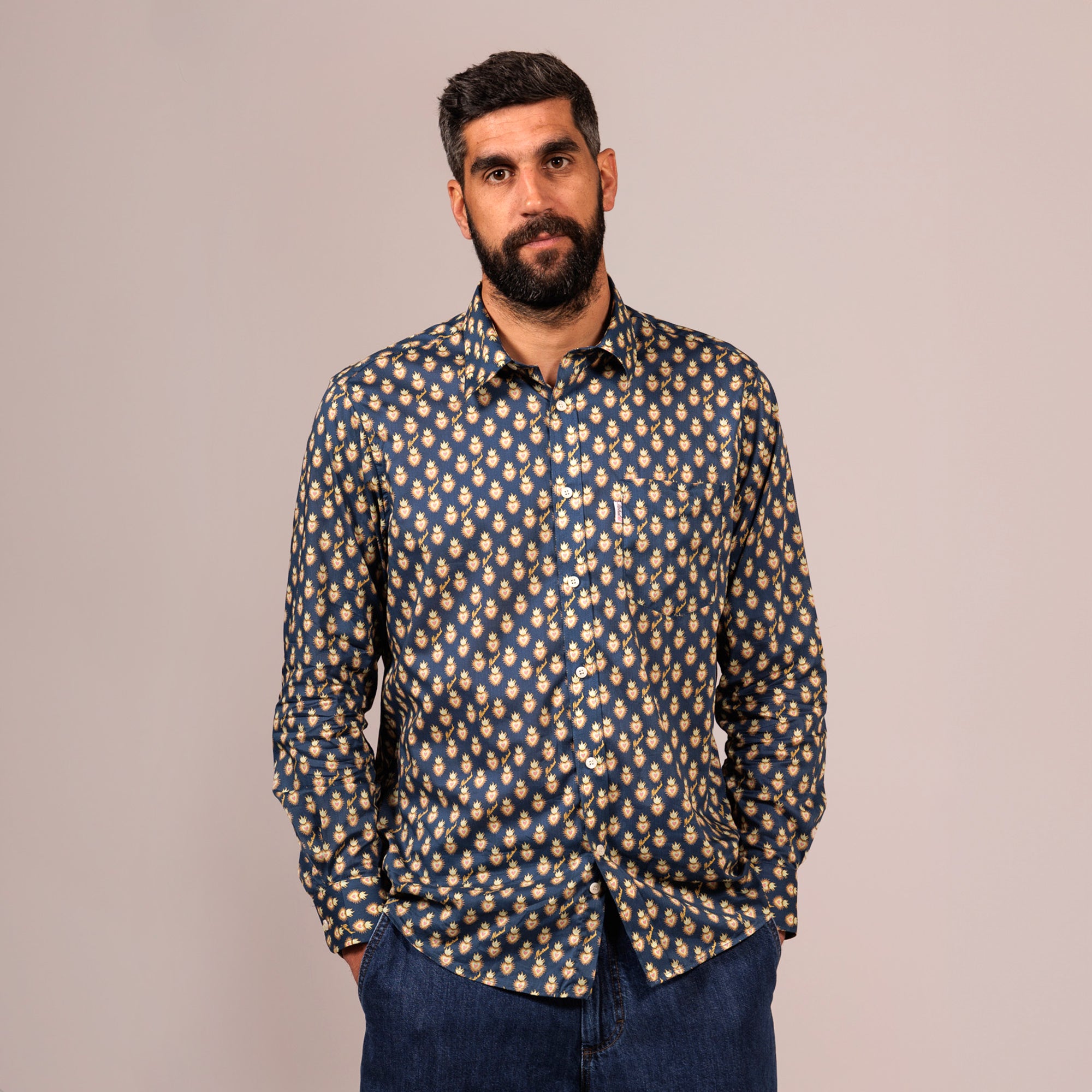 CHEMISE TRADITION EX VOTO Bleu Nuit