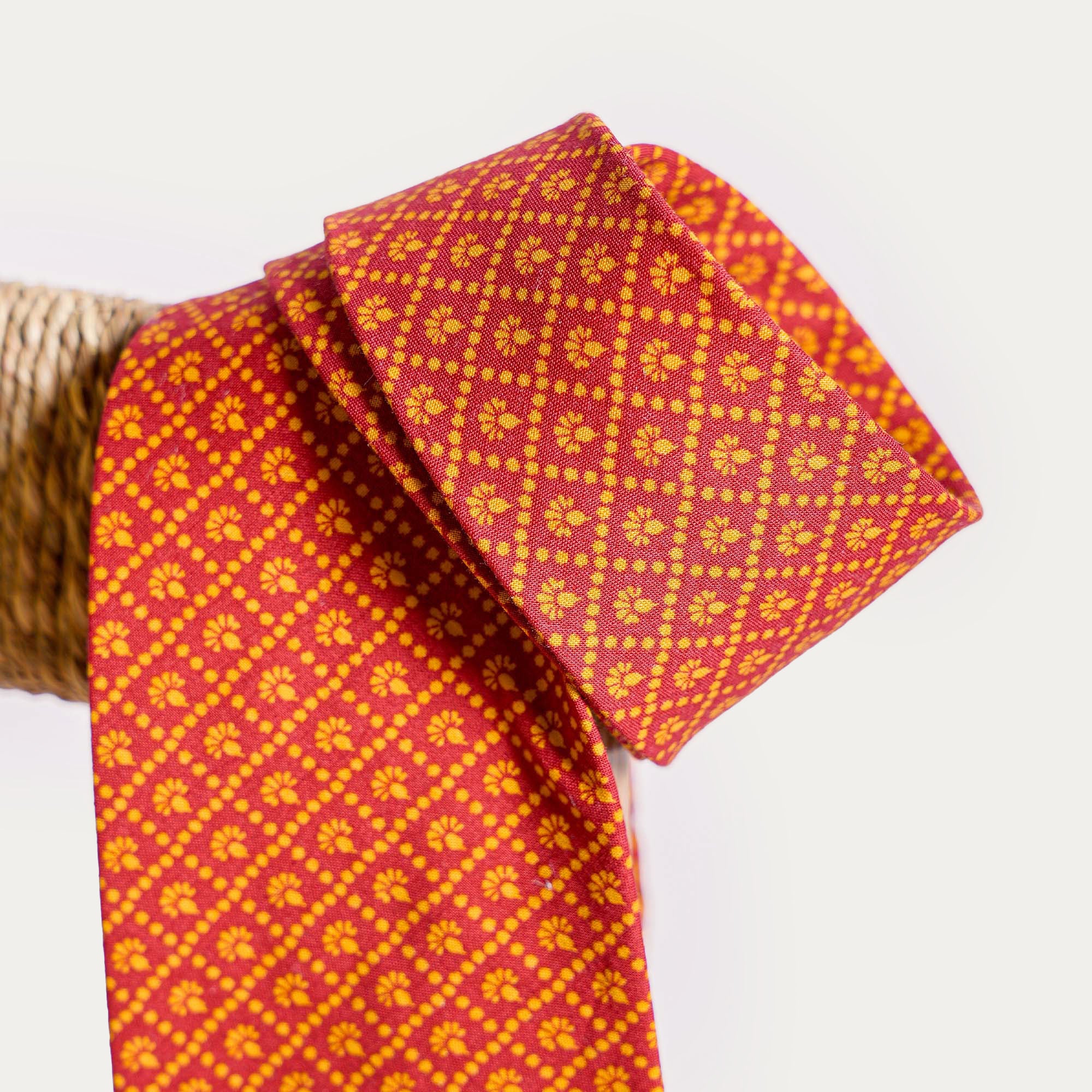 Printed cotton tie