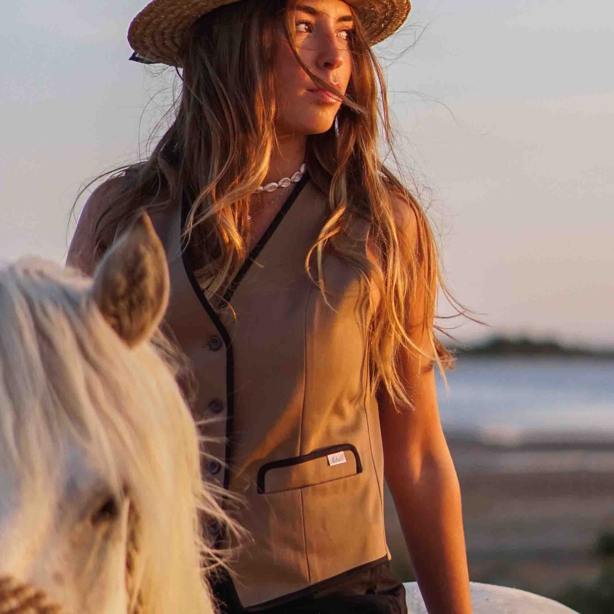 Gilet gardian femme noisette