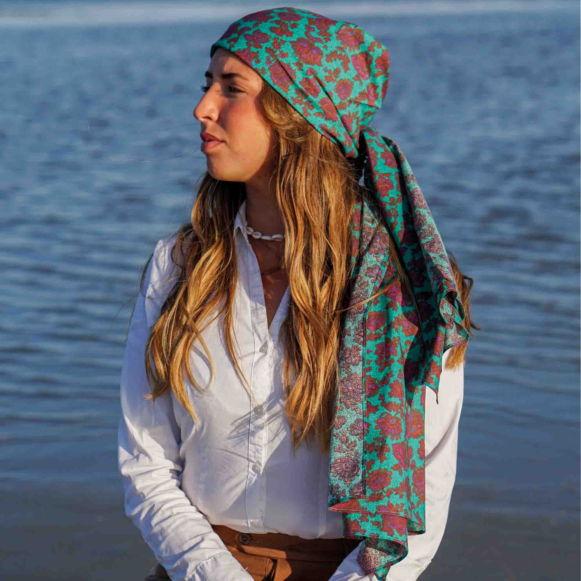 FOULARD MANADE PALAMPORE EMERAUDE