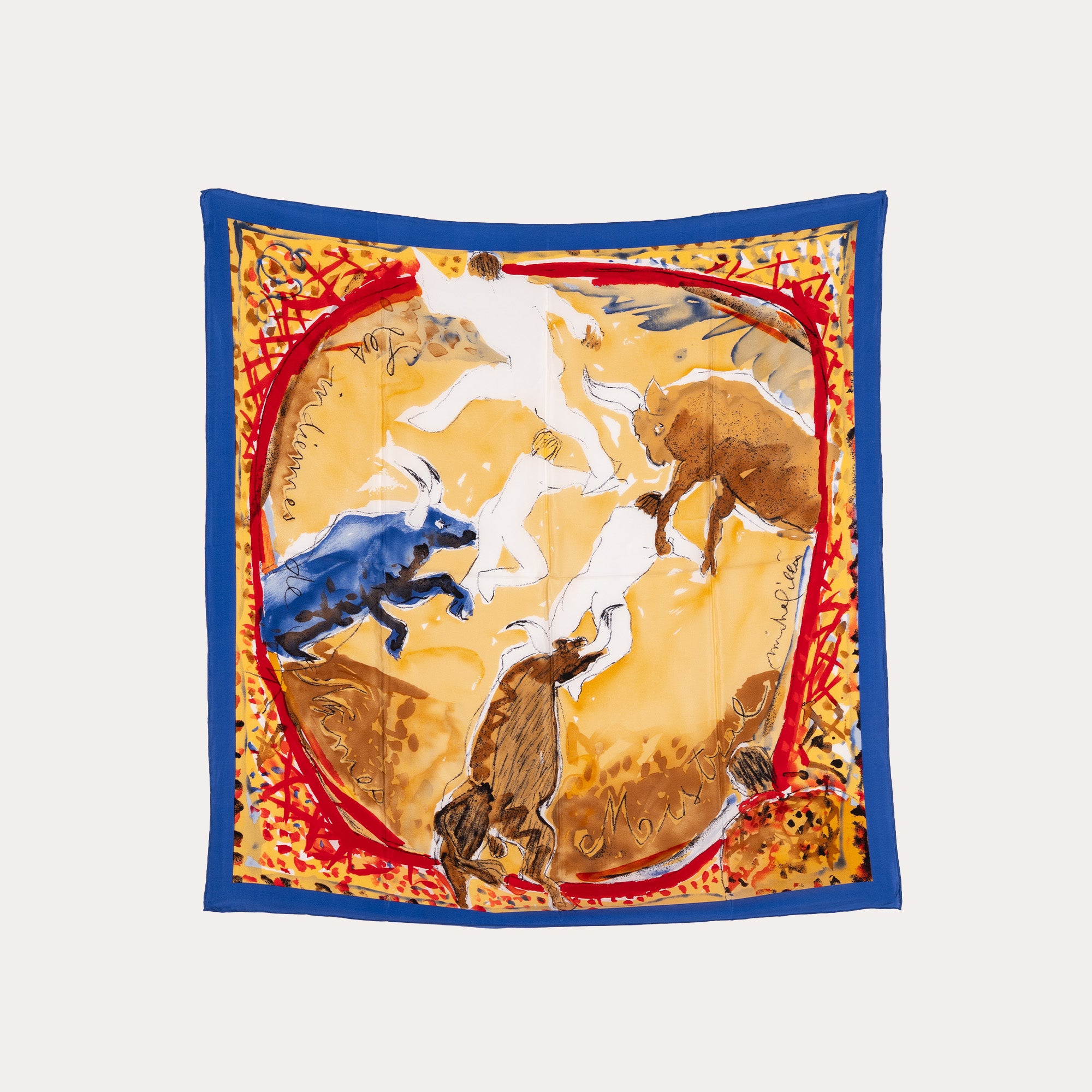 Silk Scarf Course Camarguaise Michel Gilles