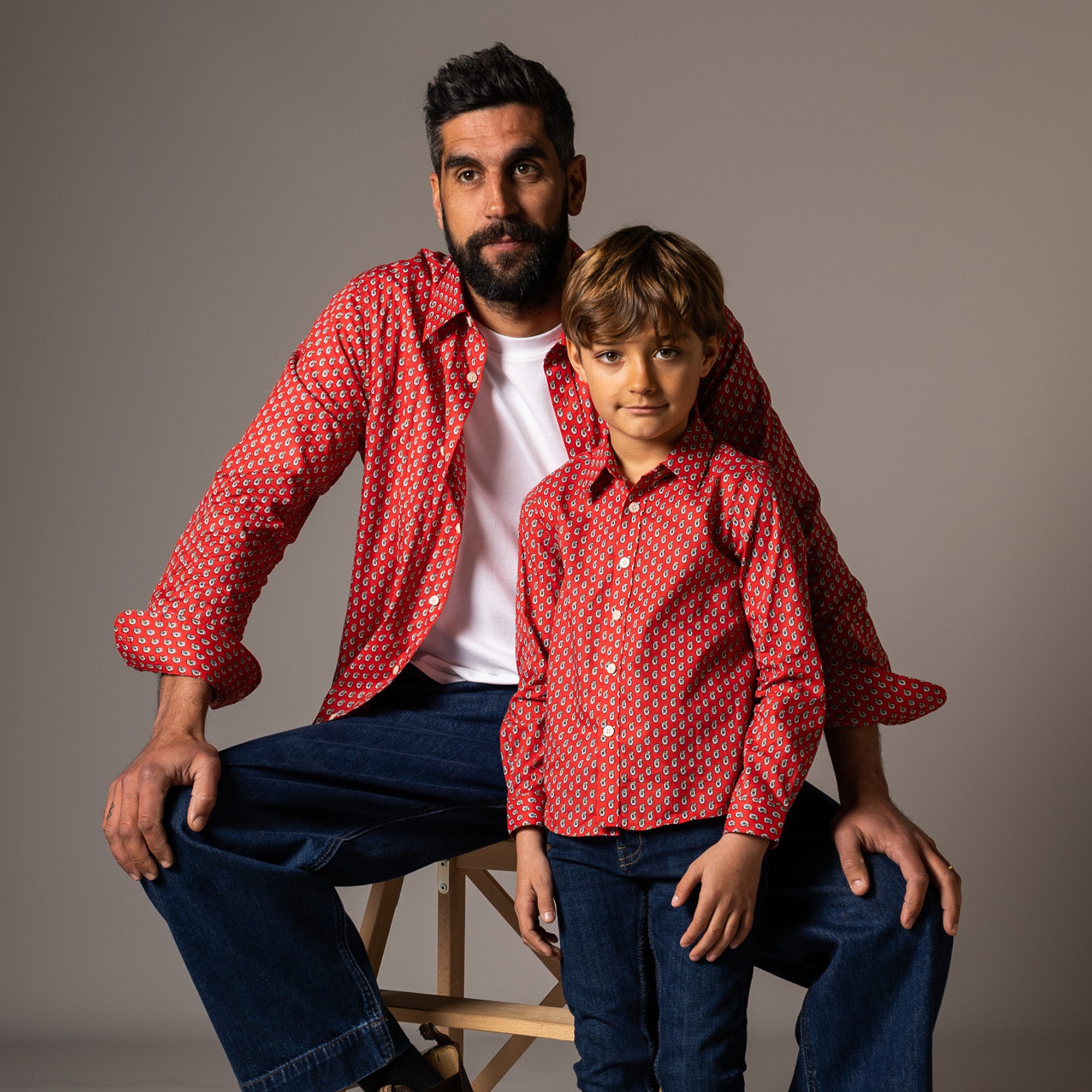 CHEMISE TRADITION GOUTTES garance