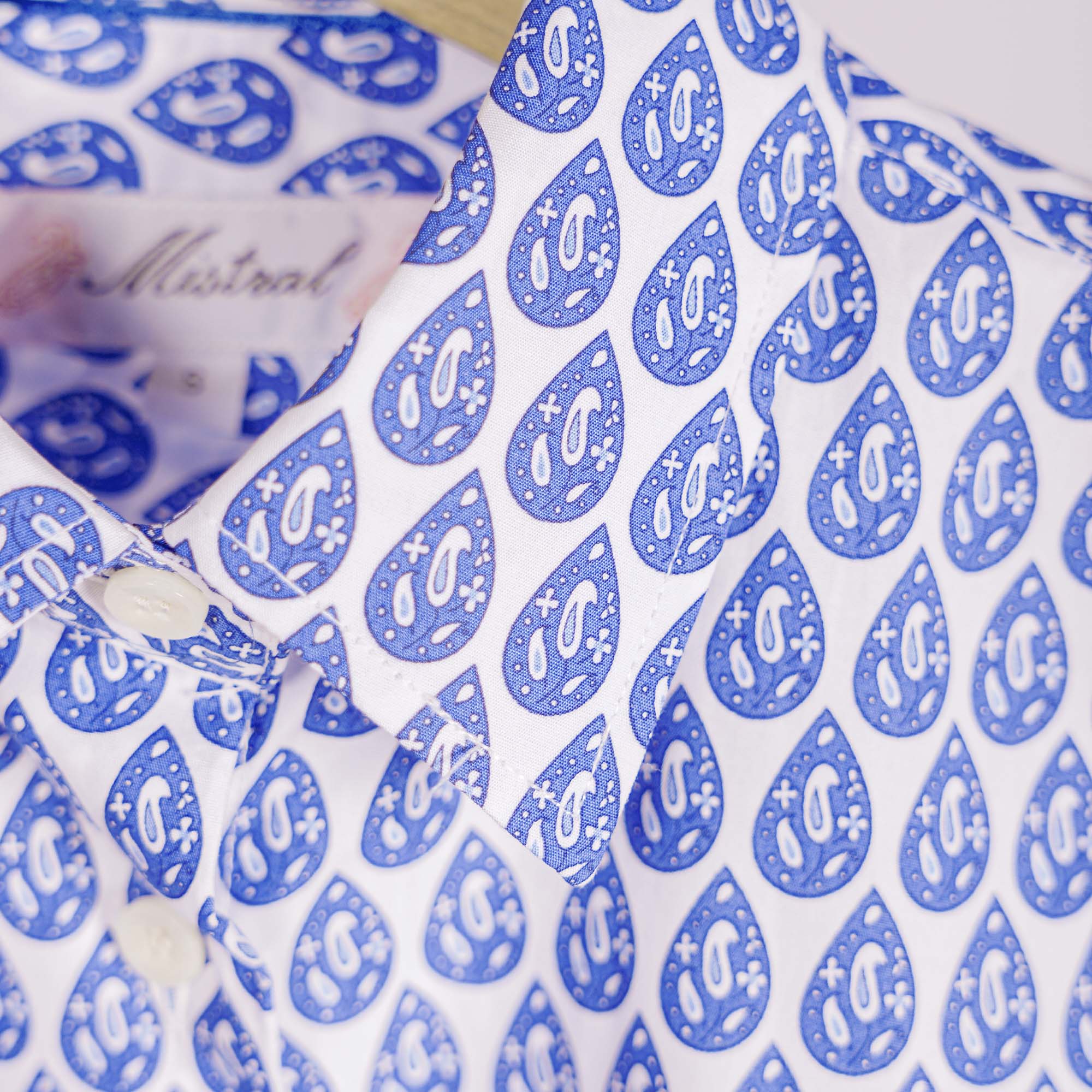 CHEMISIER CAMISO ARLATEN POPELINE Blanc Bleu