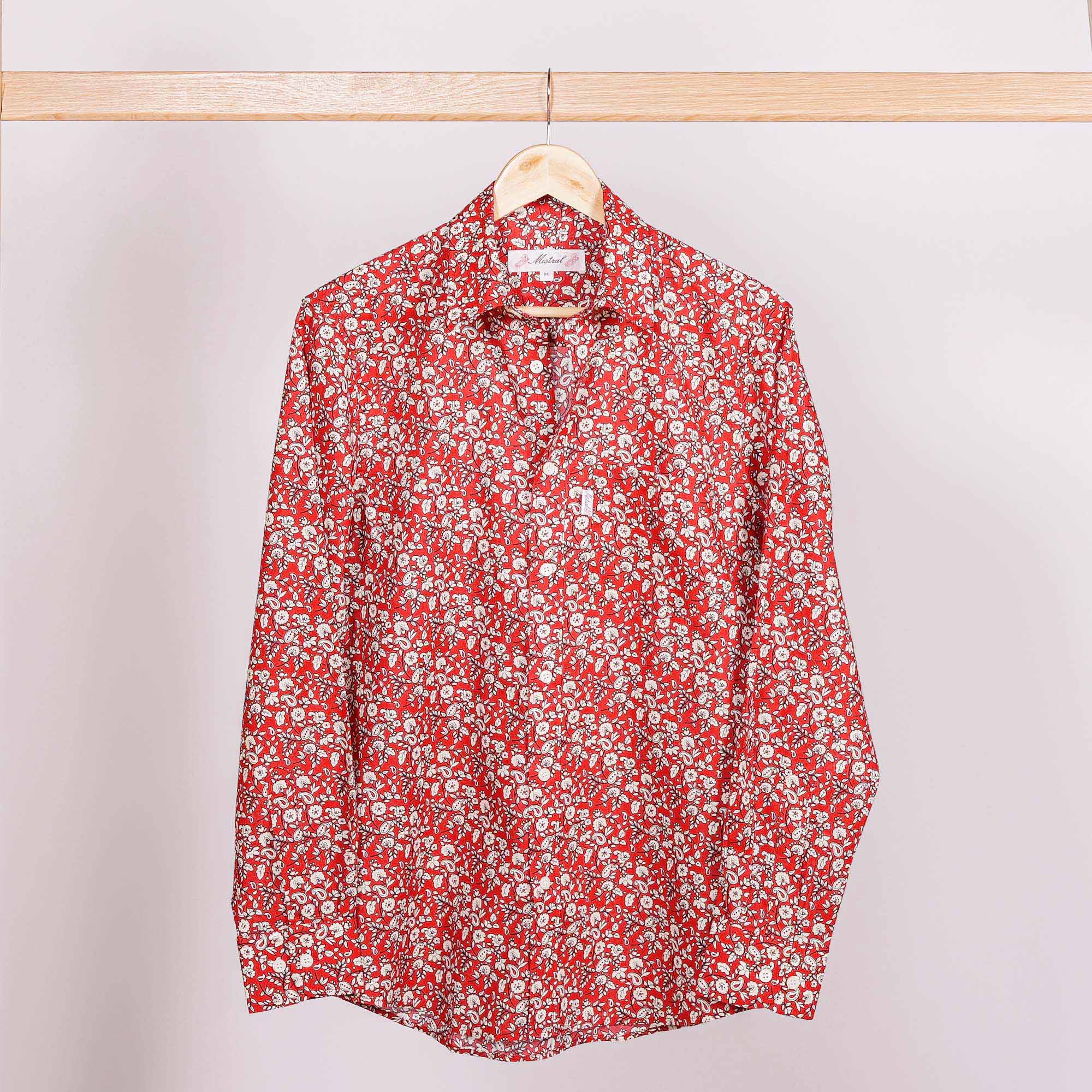CHEMISE TRADITION COROLLES Coquelicot