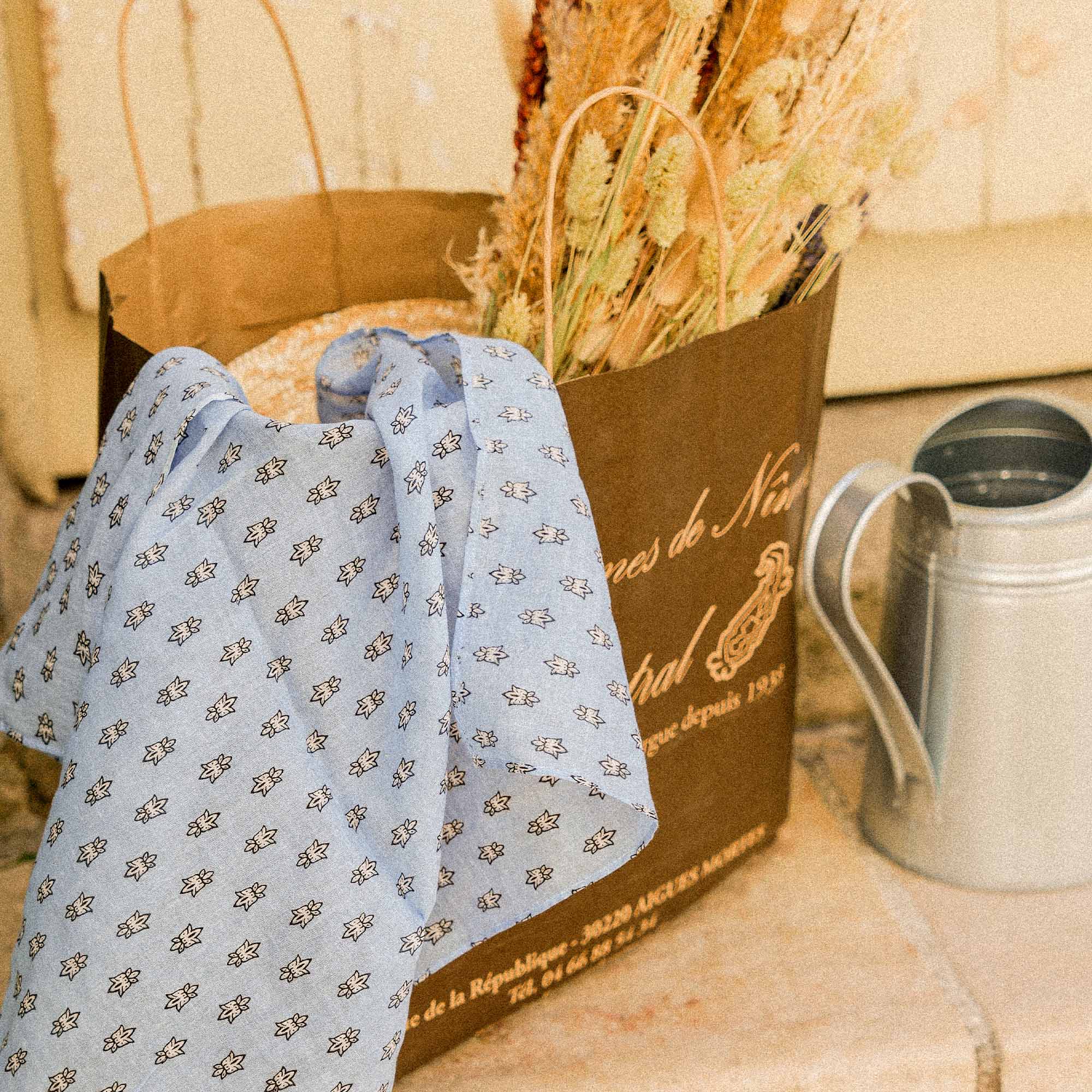 BANDANA VOILE MOSCA Bleu Chambray