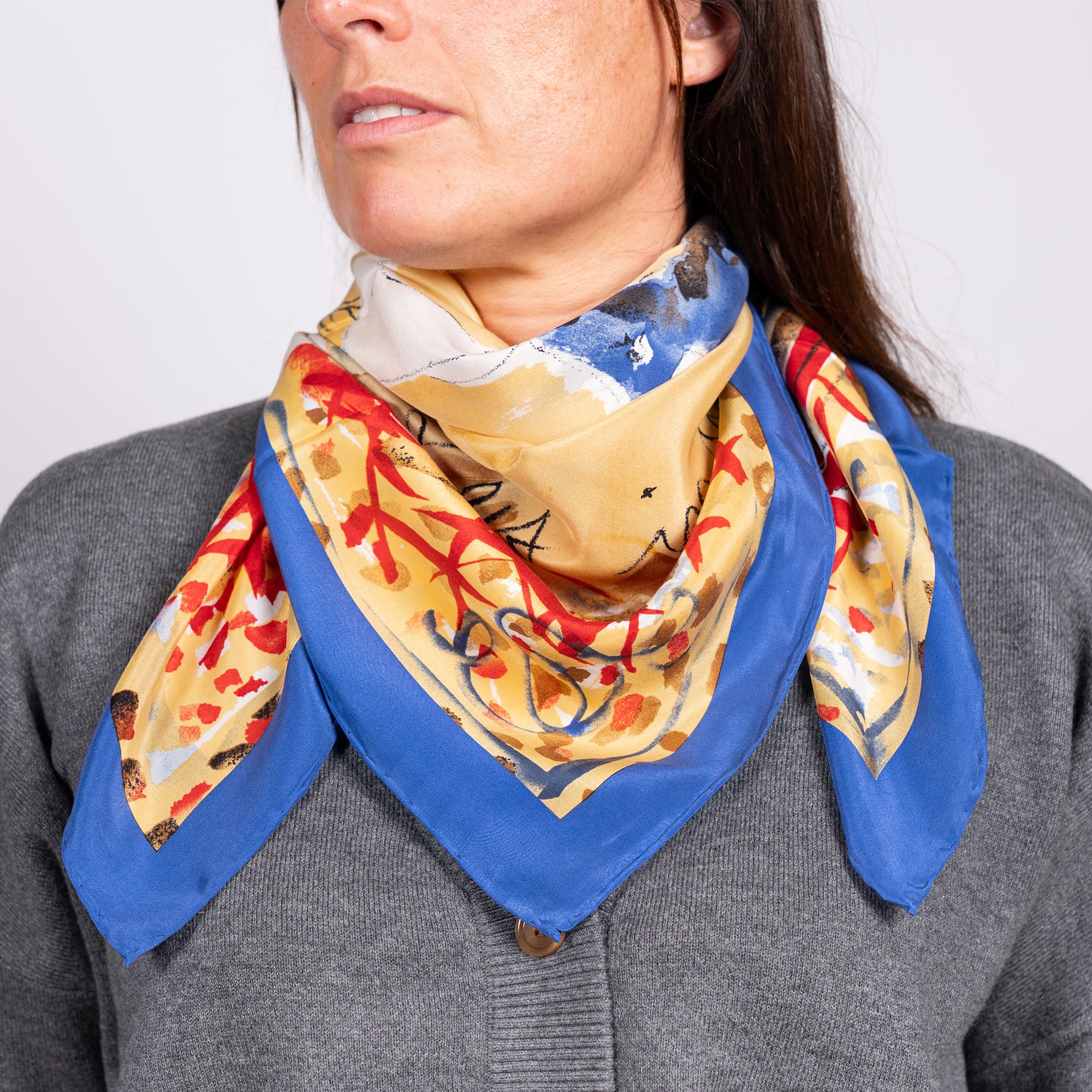 Silk Scarf Course Camarguaise Michel Gilles