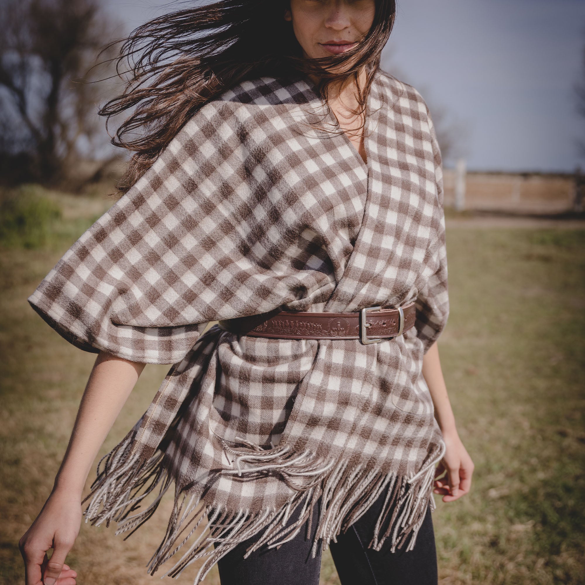 Poncho Laine Camargue