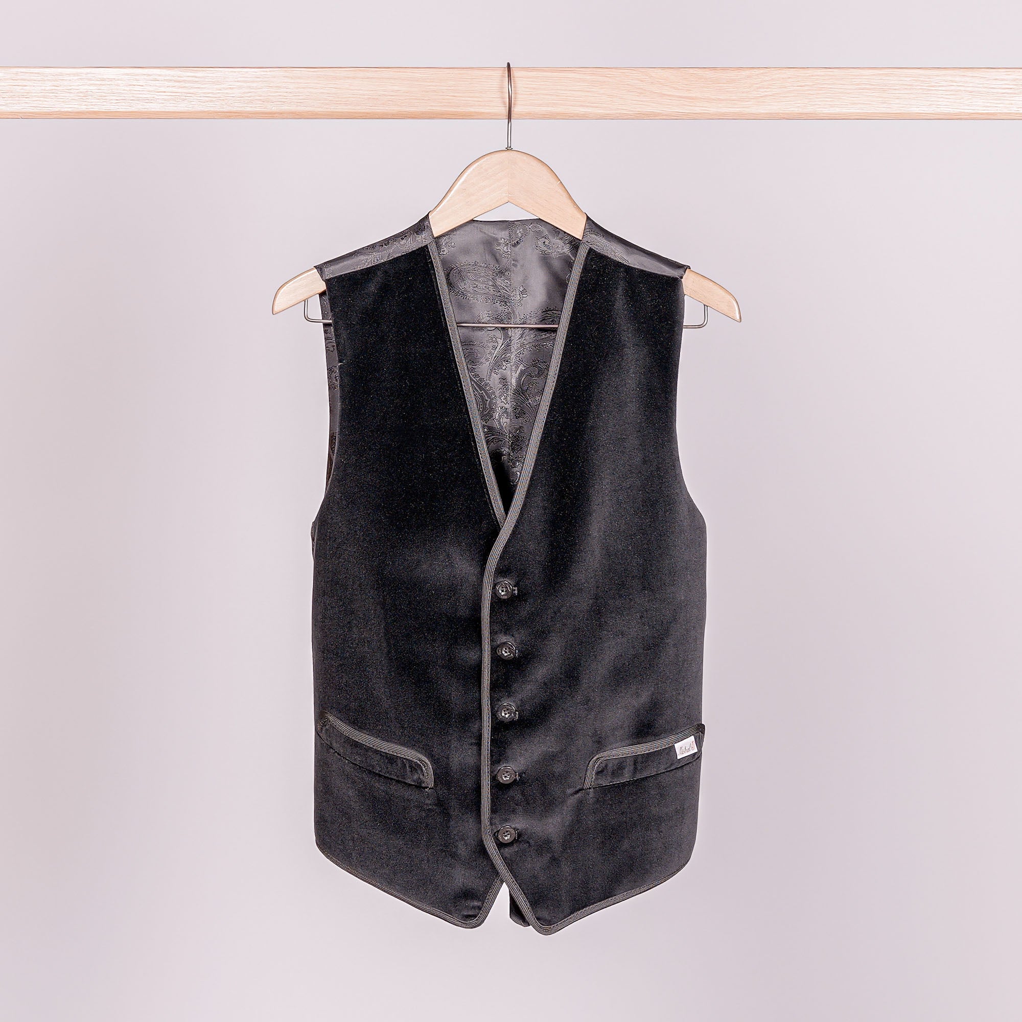 Black Gardian Waistcoat  Palatine Velvet Black