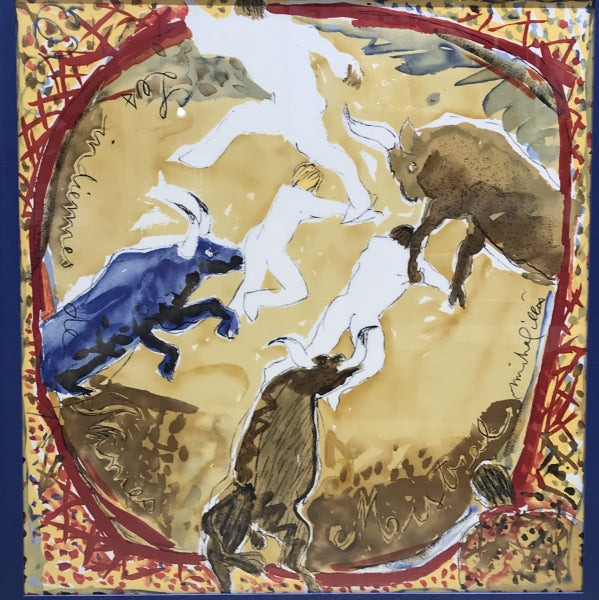 Foulard Soie Course Camarguaise Michel Gilles