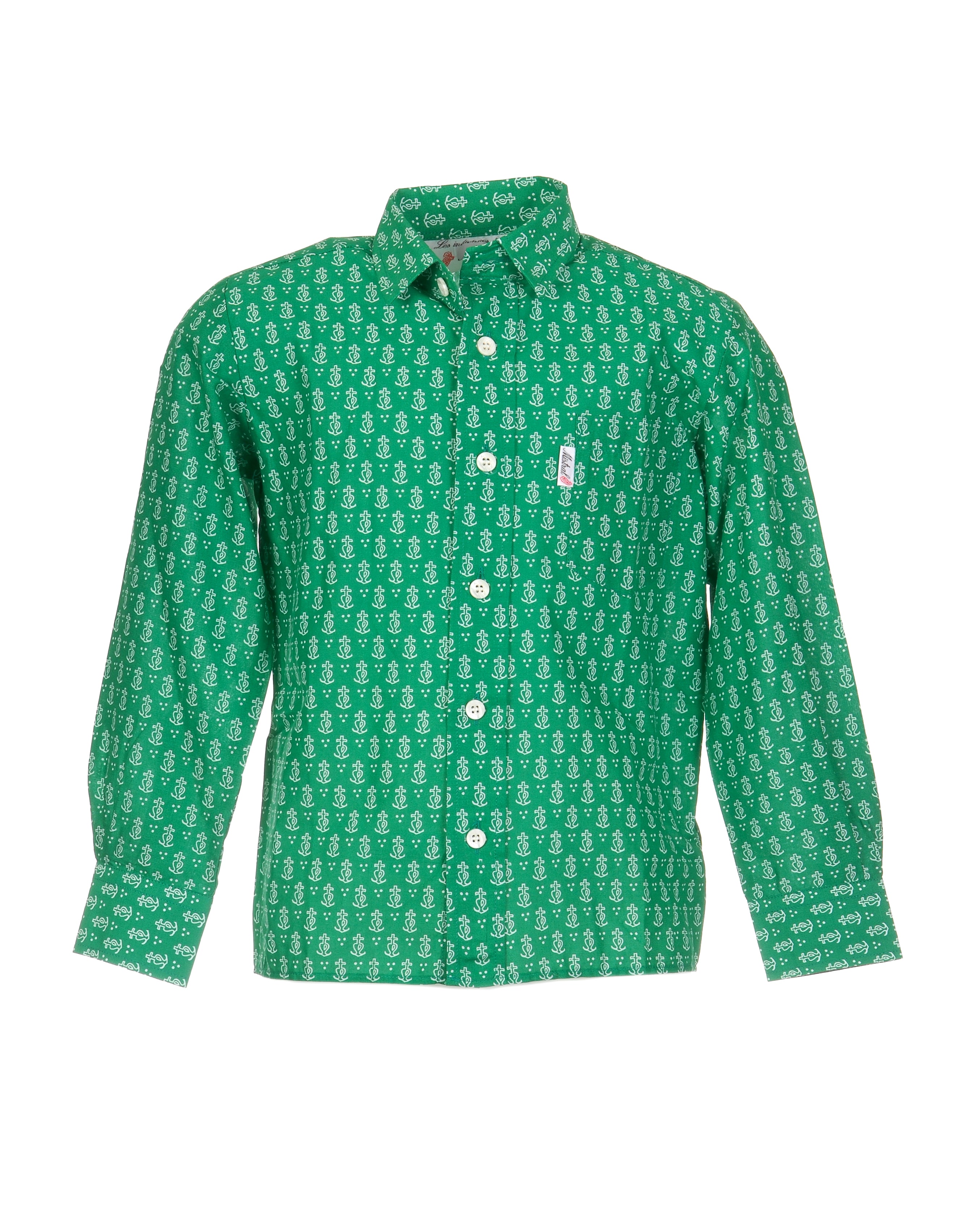 Chemise Gardian Enfant Croix de Camargue vert